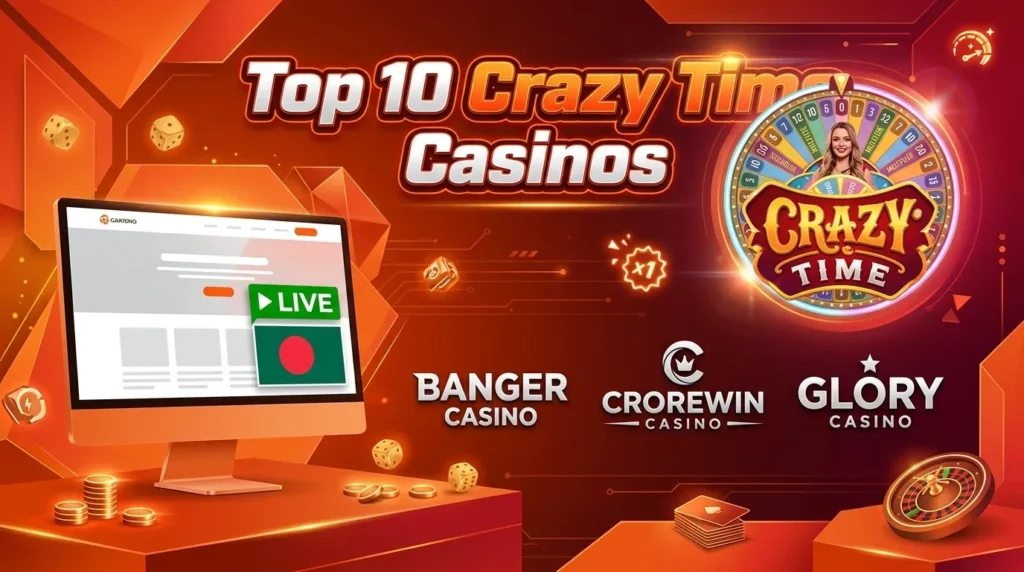 List 10 Crazy Time casinos based on valid Curaçao or MGA licenses