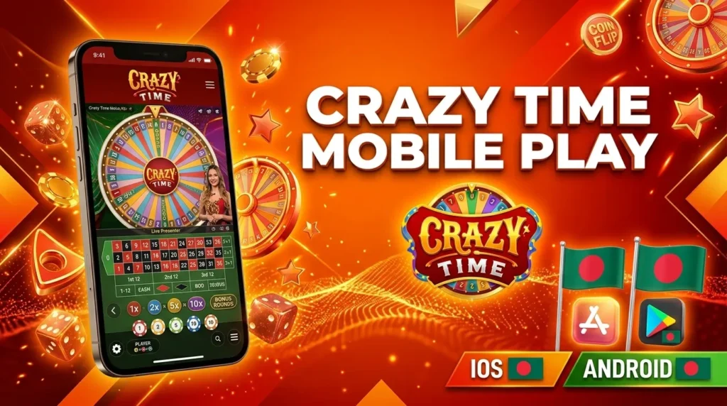 The Crazy Time app lets you enjoy a game
